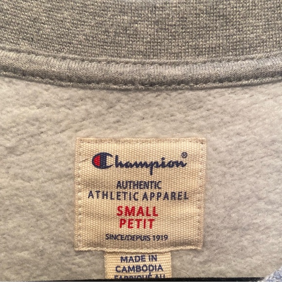 Champion Authentic Athletic Apparel Men’s Grey Embroidered Crewneck in S - Picture 5 of 6